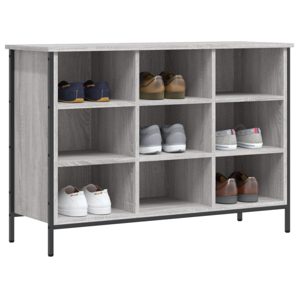 Zapatero madera de ingeniería gris Sonoma 100x35x70 cm M 3