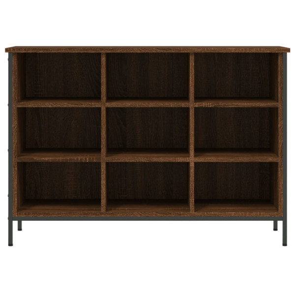 Zapatero madera de ingeniería marrón roble 100x35x70 cm M 4