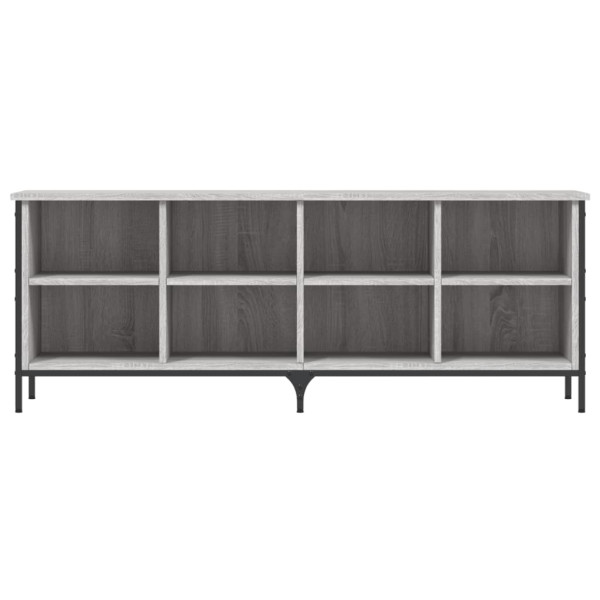 Zapatero madera de ingeniería gris Sonoma 131x35x50 cm M 4