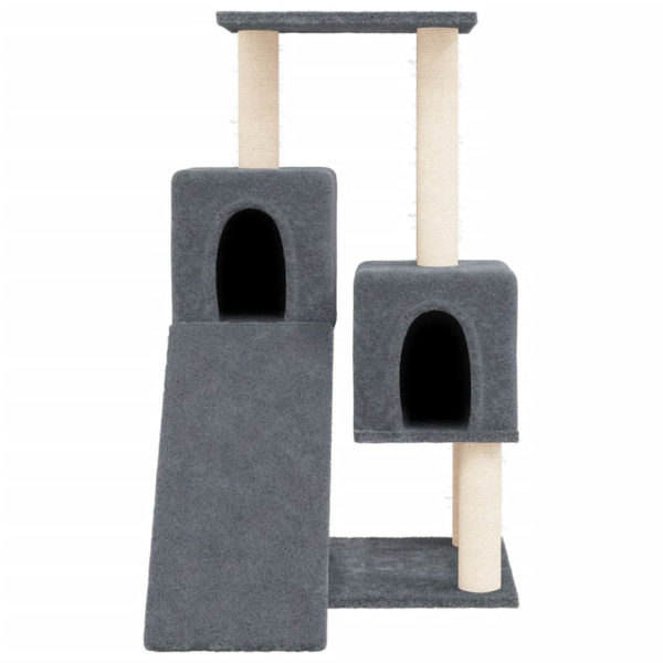 Rascador para gatos con postes de sisal gris oscuro 82 cm M 3