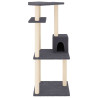 Árvore p/ gatos c/ postes arranhadores sisal 123cm cinza-escuro 3