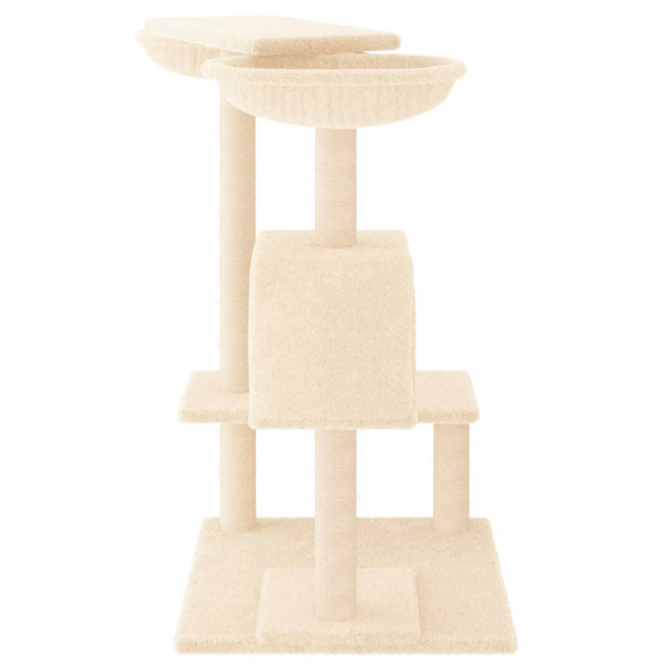 Árvore para gatos c/ postes arranhadores 82 cm cor creme M 4