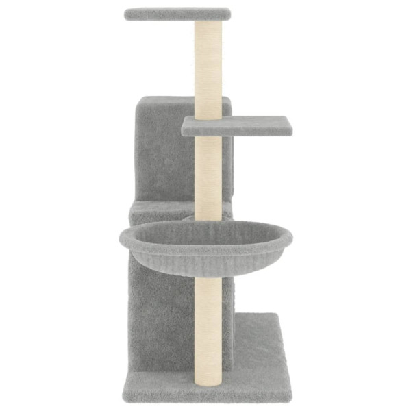 Árvore p/ gatos c/ postes arranhadores sisal 83 cm cinza-claro M 4