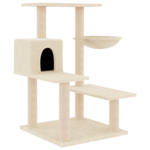 Árvore para gatos c/ postes arranhadores sisal 82.5 cm creme M 2
