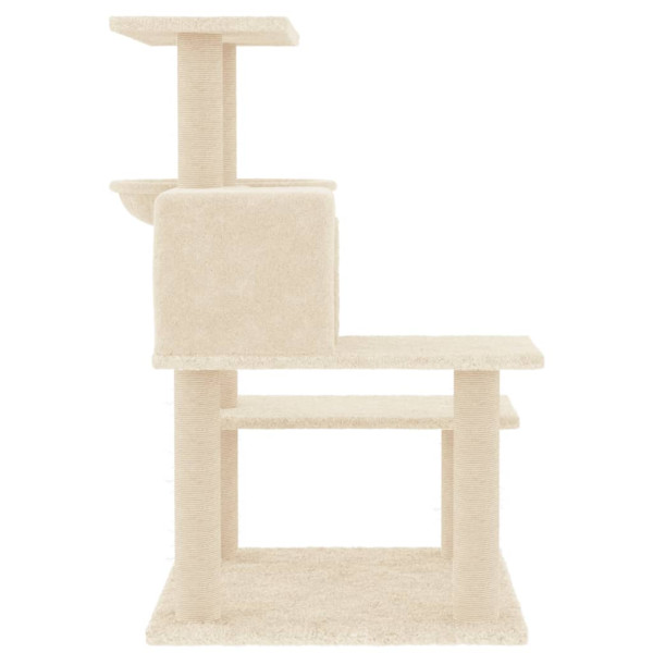 Árvore para gatos c/ postes arranhadores sisal 82.5 cm creme M 4