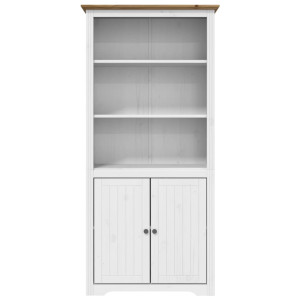 Librería BODO madera maciza de pino blanco y marrón 80x40x172cm H