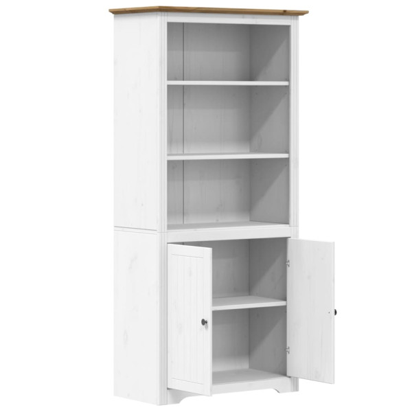 Librería BODO madera maciza de pino blanco y marrón 80x40x172cm M 3