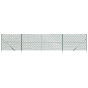 Cerca de alambre con pinchos de anclaje verde 1.4x10 m H