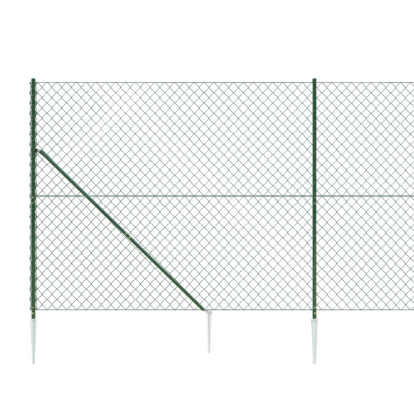 Cerca de alambre con pinchos de anclaje verde 1.6x25 m M 4