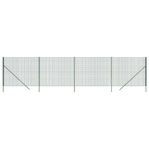 Cerca de malha de arame 2x10 m aço galvanizado verde H