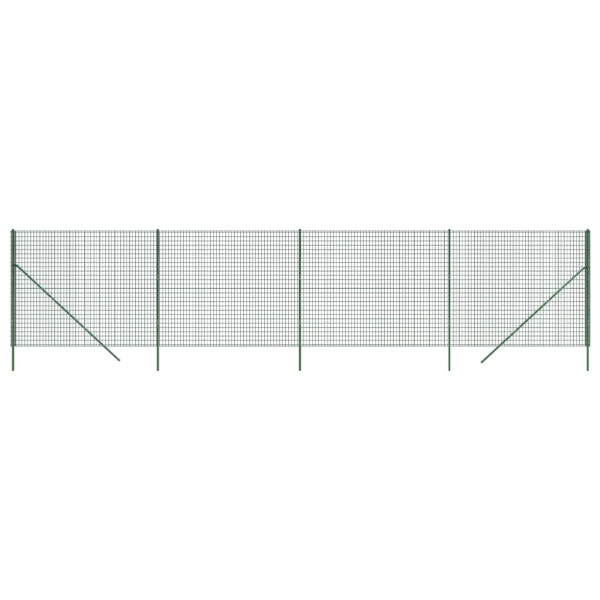 Cerca de alambre de acero galvanizado verde 2.2x10 m M 2