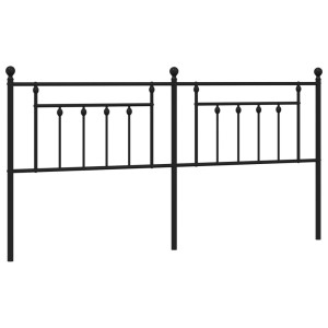 Cabeceira de cama 200 cm metal preto H