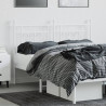 Cabeceira de cama 135 cm metal branco 3