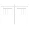 Cabeceira de cama 135 cm metal branco 4