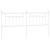 Cabeceira de cama 193 cm metal branco 2