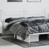 Cabeceira de cama 200 cm metal branco 3
