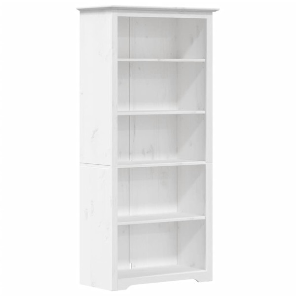 Librería BODO 5 estantes madera maciza pino blanco 80x38x180 cm M 2
