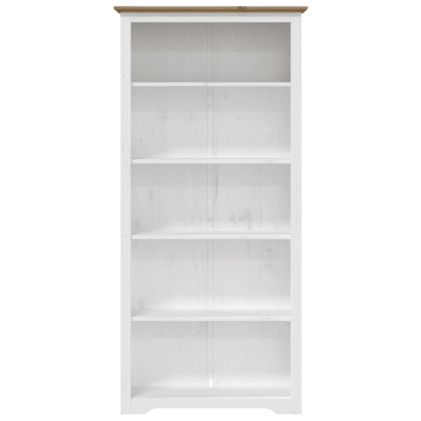 Librería BODO 5 estantes madera maciza pino marrón 80x38x180 cm M 3