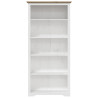 Librería BODO 5 estantes madera maciza pino marrón 80x38x180 cm 3