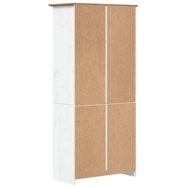 Librería BODO 5 estantes madera maciza pino marrón 80x38x180 cm M 5