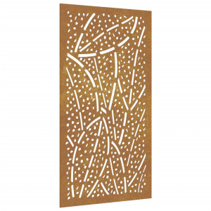 Decoração p/ muro de jardim 105x55 cm aço corten design folhas H