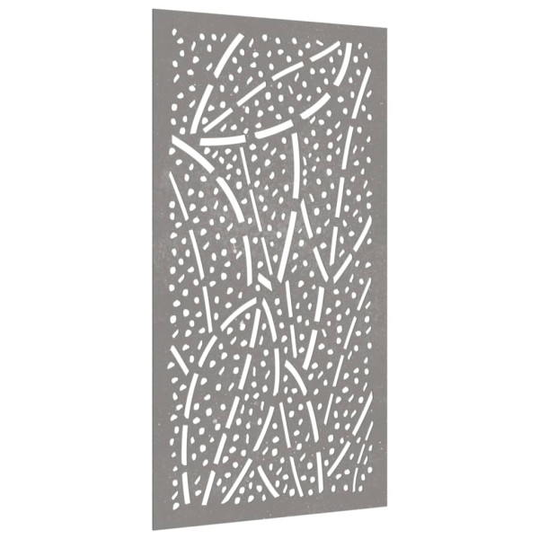 Adorno de pared de jardín acero corten diseño de hoja 105x55 cm M 3