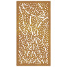 Adorno de pared de jardín acero corten diseño de hoja 105x55 cm 5