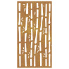 Decoração p/ muro de jardim 105x55 cm aço corten design bambu 4