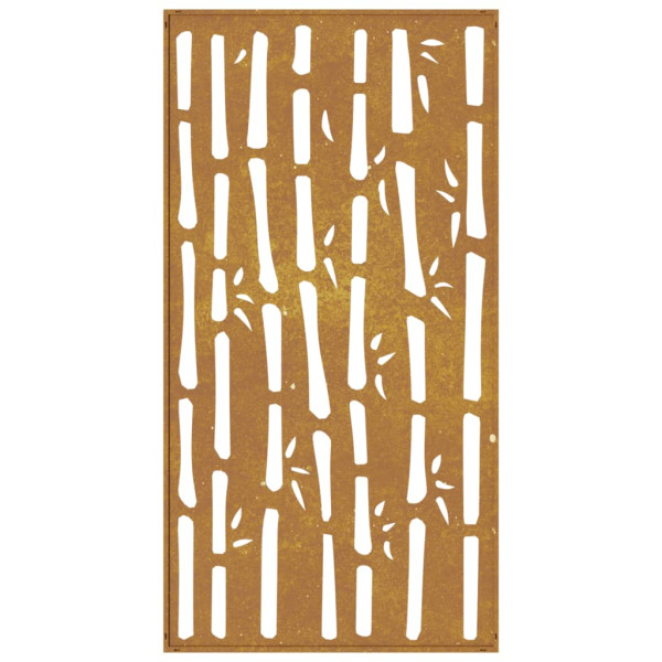 Adorno de pared de jardín acero corten diseño bambú 105x55 cm M 5