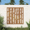 Decoração p/ muro de jardim 555x55 cm aço corten design bambu 4