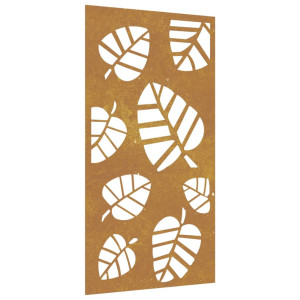 Adorno de pared de jardín acero corten diseño de hoja 105x55 cm H
