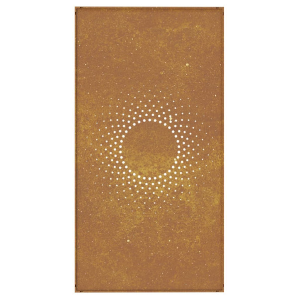 Adorno de pared de jardín acero corten diseño sol 105x55 cm M 5