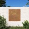 Adorno de pared de jardín acero corten diseño sol 55x55 cm 1