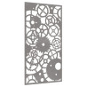 Adorno de pared de jardín acero corten rueda dentada 105x55 cm 3
