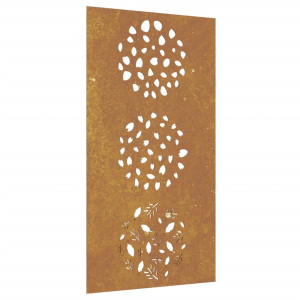 Adorno de pared de jardín acero corten diseño de hoja 105x55 cm H