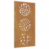 Adorno de pared de jardín acero corten diseño de hoja 105x55 cm 2