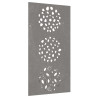Adorno de pared de jardín acero corten diseño de hoja 105x55 cm 3