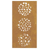 Adorno de pared de jardín acero corten diseño de hoja 105x55 cm 5