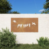 Adorno de pared de jardín acero corten diseño pájaros 105x55 cm 1