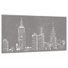 Adorno de pared de jardín acero corten diseño skyline 105x55 cm 3