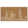 Adorno de pared de jardín acero corten diseño skyline 105x55 cm 5