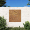 Decoração p/ muro de jardim 555x55 cm aço corten design sol 1
