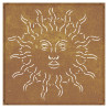 Decoração p/ muro de jardim 555x55 cm aço corten design sol 5