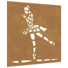 Adorno de pared jardín acero corten bailarina ballet 55x55 cm 2