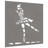 Adorno de pared jardín acero corten bailarina ballet 55x55 cm 3