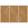 Decoração p/ muro de jardim 3pcs 105x55cm aço corten design sol 5