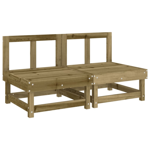 Sofás de centro com almofadões 2 pcs pinho impregnado M 3