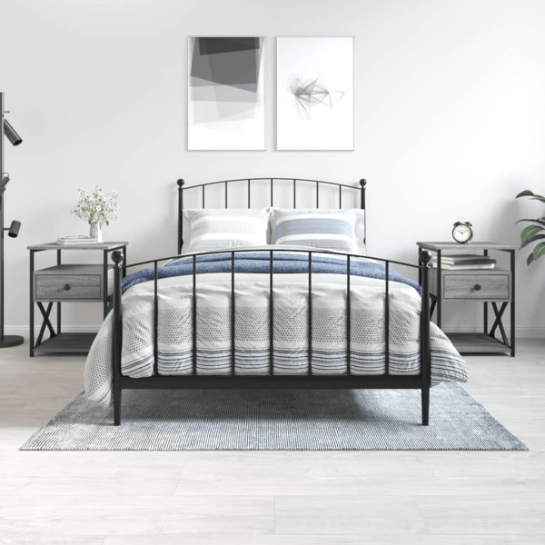 Mesitas noche 2 uds madera ingeniería gris Sonoma 40x42x55 cm D