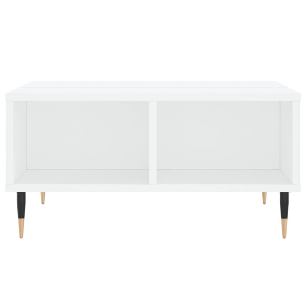 Mesa de centro madera de ingeniería blanco 60x60x30 cm M 4