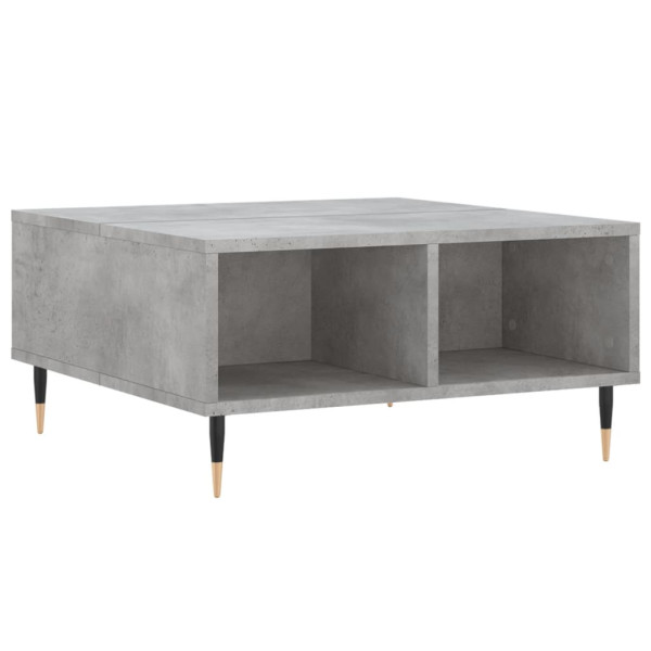 Mesa de centro madera de ingeniería gris hormigón 60x60x30 cm M 2